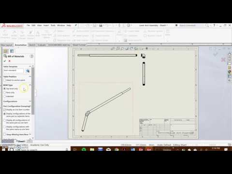 Lever Arm Engineering Drawing