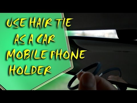 Life Hack - You Can Use Hair Band as a Car Phone Mount