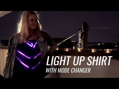 Light up shirt with mode changer (arduino, neopixels, fastLED)