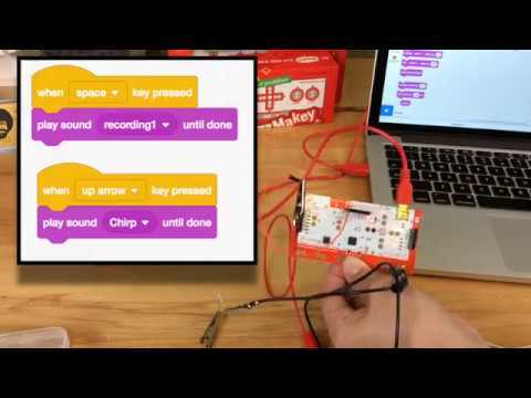 Lighting up an LED with Makey Makey