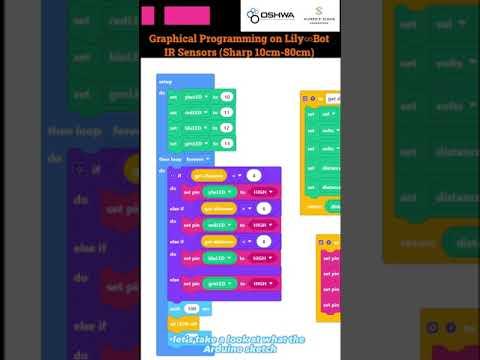Lily&infin;Bot: Graphical Programming of a short range IR Sensor
