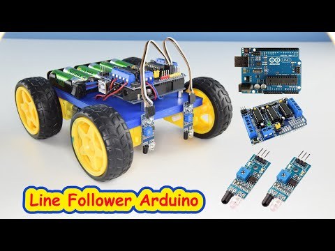 Line Follower Robot Arduino And L293D Shield