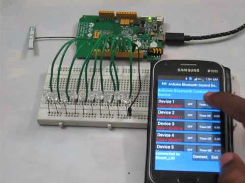 Linkit one with Arduino Bluetooth Control Device App