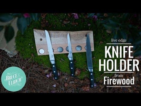 Live Edge Knife Holder from Firewood