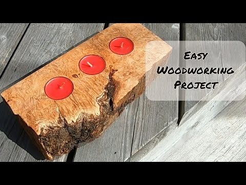 Live Edge Maple Burl Candle Holder [DIY]