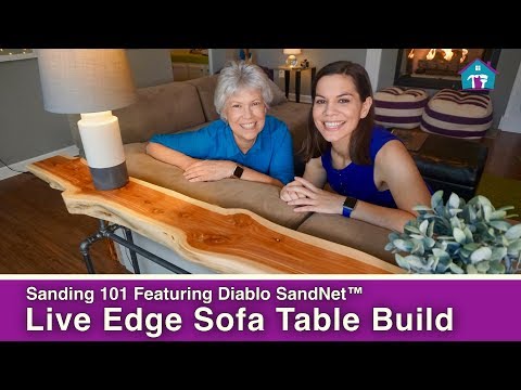 Live Edge Sofa Table with Industrial Pipe Legs