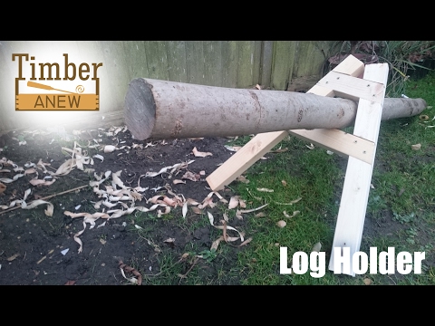 Log Holder for Hand Sawing Logs