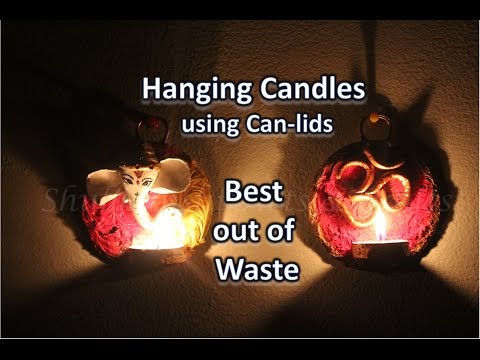 Lord Ganesha with Hanging Candle | Clay Ganesha making at home | DIY Ganesha