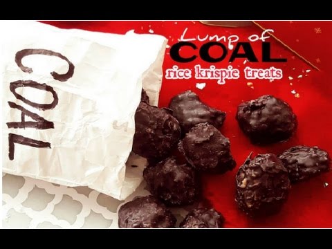 Lump of Coal Rice Krispie Treats | 4th Day of Xmas