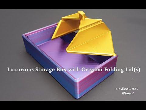 Luxurious Storage Box with Origami Folding Lids