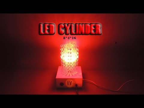 MAKE A HUGE LED CYLINDER &ldquo; 8 x 4 x 16 &ldquo; With Arduino and 74HC595