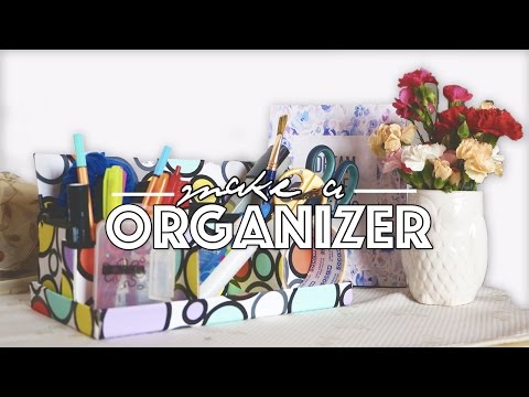 MAKE AN ORGANIZER OUT FROM A SHOES BOX!!