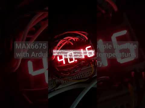 MAX6675 based thermocouple module with Arduino Uno reading temperature.