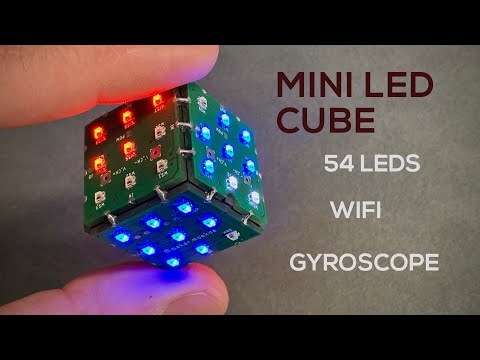 MINI LED CUBE WITH 54 PIXEL, WIFI &amp;amp; GYROSCOPE | SMT HOTPLATE SOLDERING | PIKOCUBE V2.0