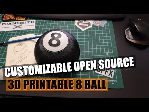 Magic 8 ball 3d print and build for Open 8 ball open8ball com