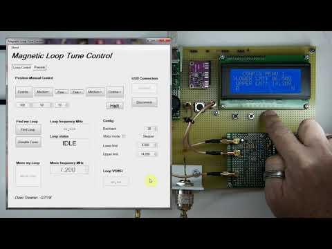 Magnetic Loop Tuner Configuration menus