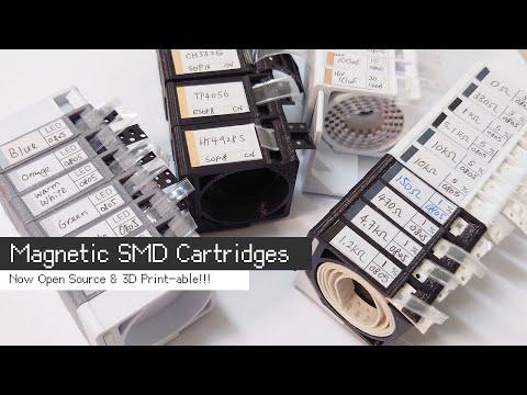 Magnetic SMD Organizer / Storage Cartridge (Open source &amp; 3D Printable!)