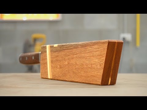 Magnetic Wood Sheath For A Kitchen Knife