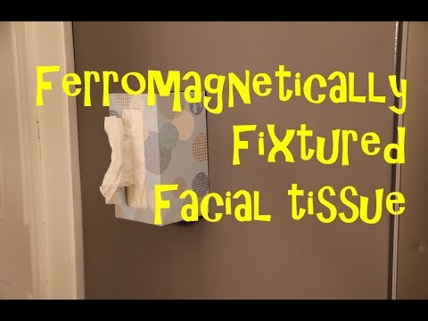 Magnetic facial tissue box