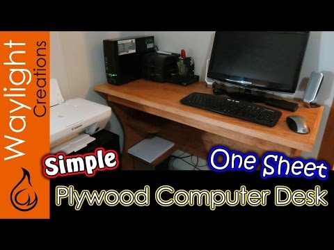 Make A Computer Desk with a Single Sheet of Plywood