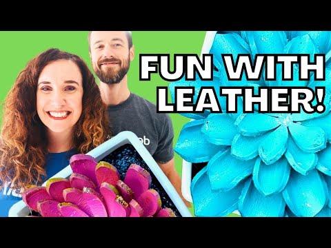 Make Cute Leather Succulents | Beginner Glowforge Leather Project