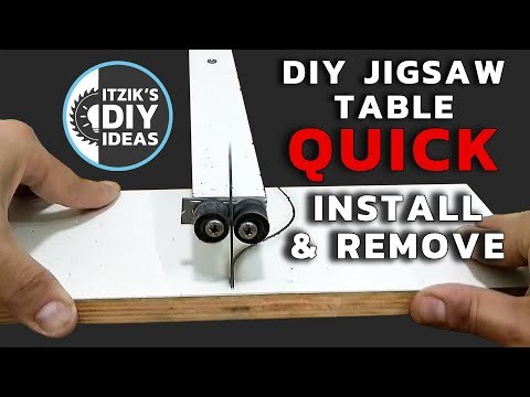 Make Homemade Jigsaw Table with/out Blade Guide DIY | with Thread Inserts for Quick Install/Removal