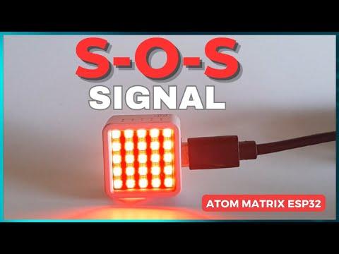 Make S-O-S Signal Using ATOM Matrix ESP32