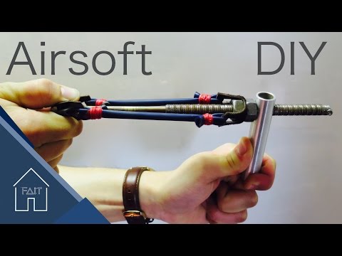 Make a 4$ Rubber Band Ball Gun (Airsoft )-DIY