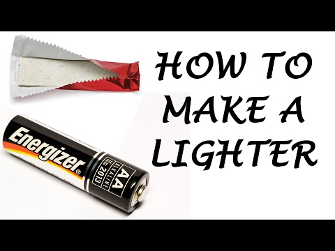 Make a Lighter out of Battery and Gum Wrapper