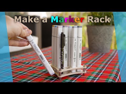 Make a Marker Rack - Filzstifthalter aus Sperrholz CNC gefr&amp;auml;st f&amp;uuml;r TOUCHLIIT / COPIC Marker