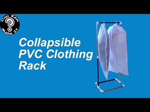 Make a portable, collapsible clothing rack from PVC for 10 dollars in under an hour