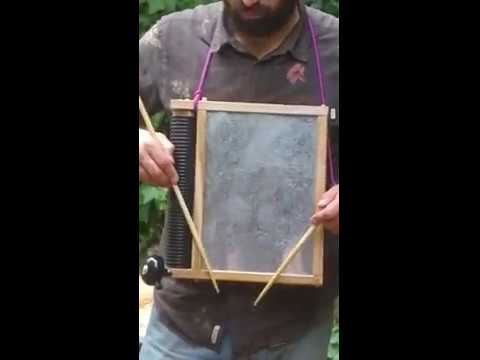 Make a washboard style percussion instrument