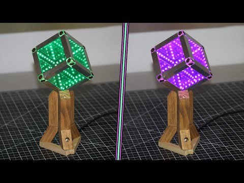 Make an Infinity Mirror Cube | Color Changing Lights in a Box Of Mirrors
