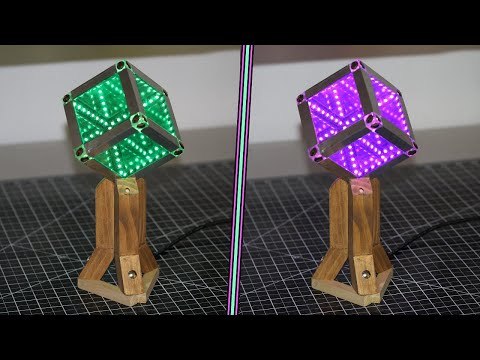 Make an Infinity Mirror Cube | Color Changing Lights in a Box Of Mirrors