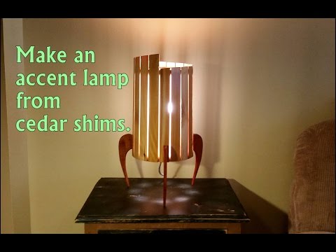 Make an accent lamp from cedar shims - Cheap!