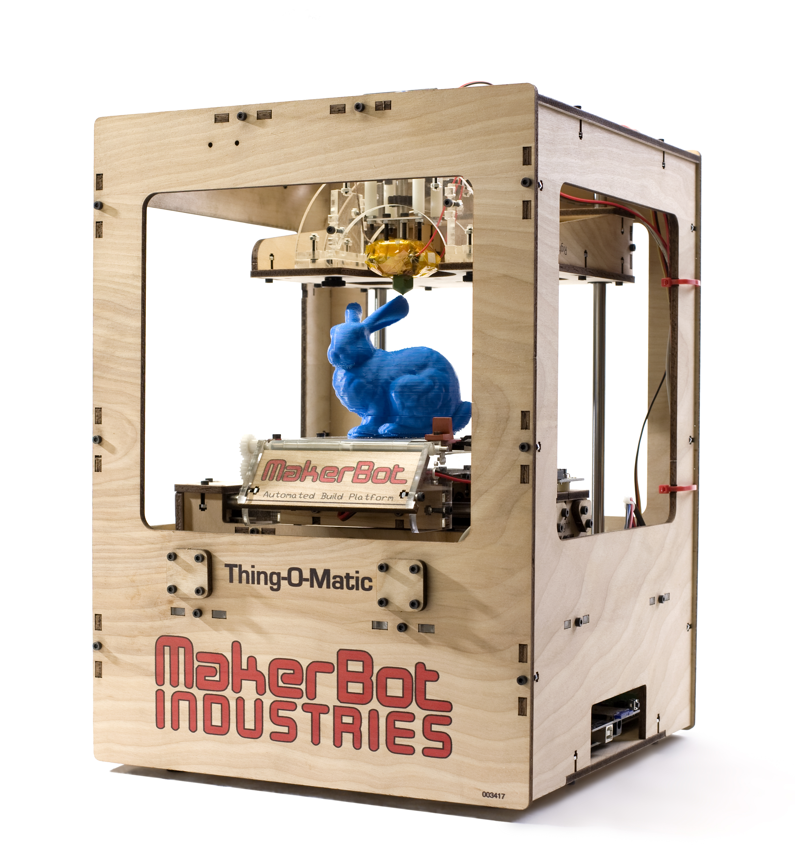 Makerbot_Thing-O-Matic_Assembled_Printing_Blue_Rabbit.jpg