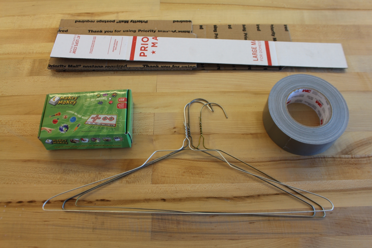 MakeyMakey wire hanger maze - materials.JPG