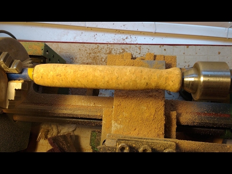 Making A Wine Bottle Cork Fishing Rod Grip On A Metalworking Lathe