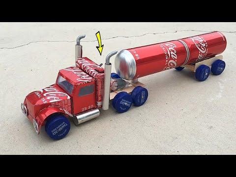 Making Coca-Cola tank truck DIY with DC motor