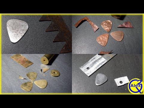 Making Guitar Picks from Reclaimed Metal | DIY