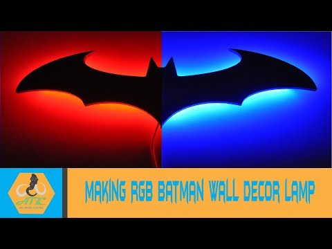 Making RGB Batman wall decor lamp