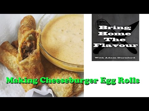 Making Some Cheeseburger Egg Rolls