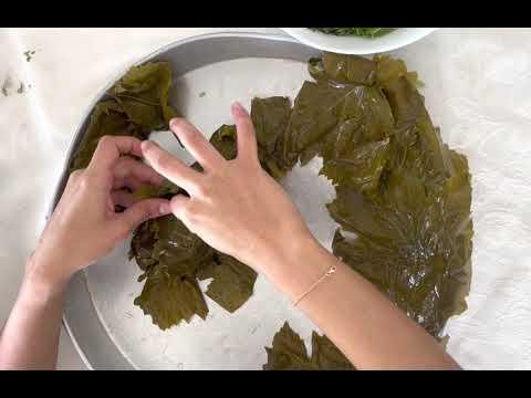 Making Stuffed Grape Leaves - Part 2 Separating The Leaves
