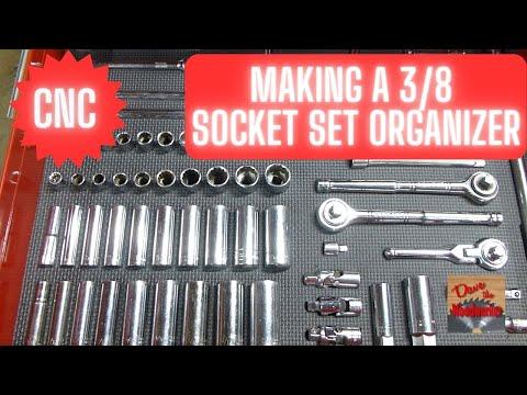 Making a 3/8 Socket Set organizer on CNC