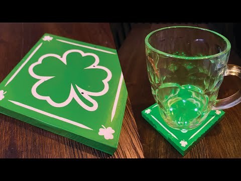 Making a Light-Up Shamrock Coaster for St. Patricks Day