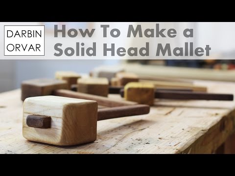 Making a Solid Head Mallet out of Maple By Hand