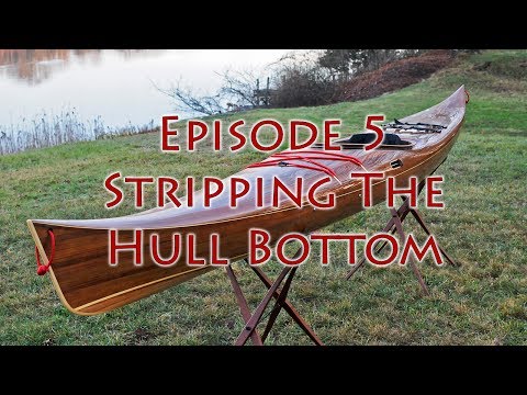 Making a Strip Built Kayaks - Stripping the Hull Bottom - E5