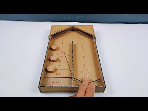 Making a desktop shuffleboard game with cardboard