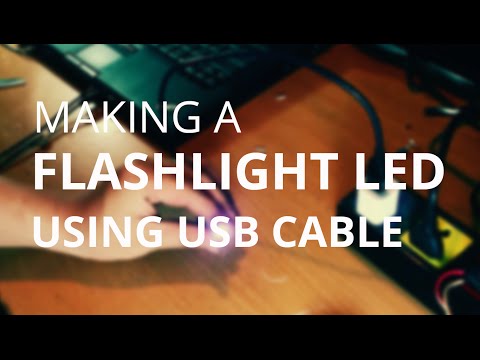 Making a flashlight LED using USB cable