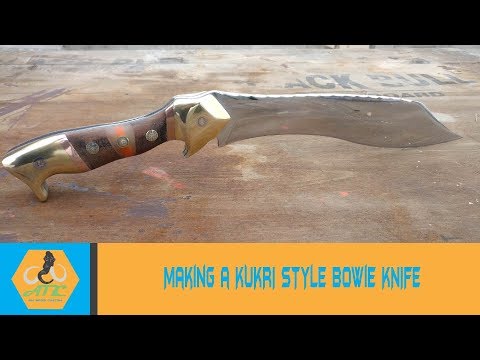 Making a kukri style bowie knife